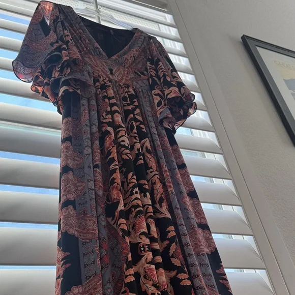 Free People Black and Pink Maxi Dress - Picture 4 of 5